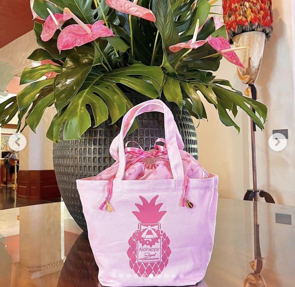 Amazon.co.jp: ロイヤルハワイアン 限定 トートバッグ アロハッピー